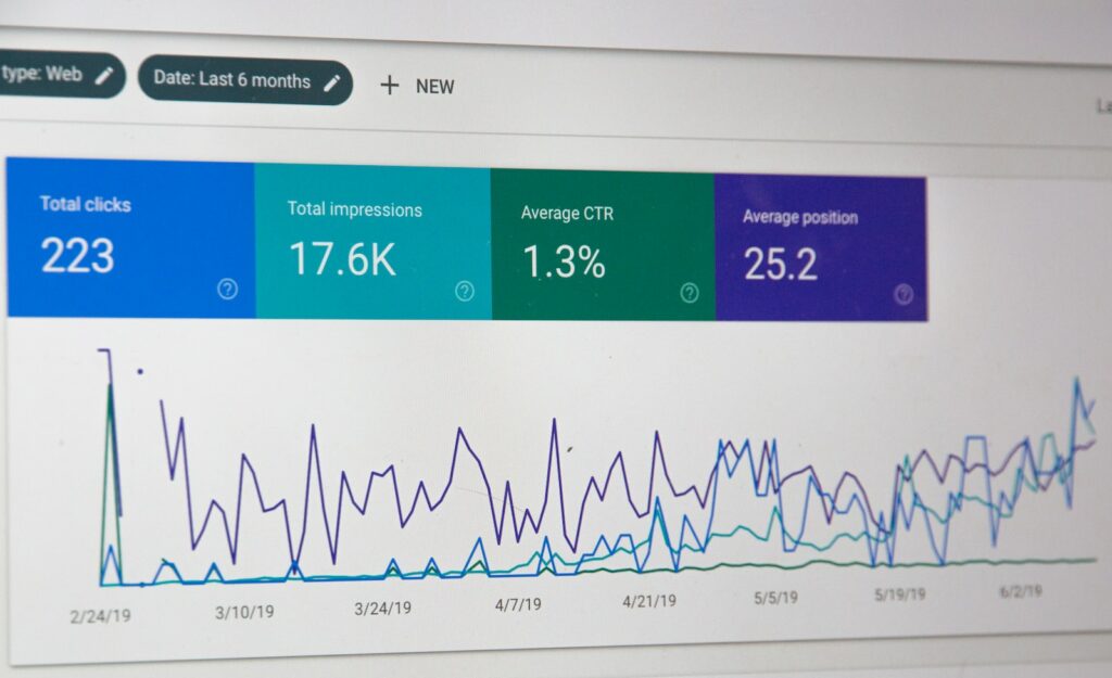 monitor screengrab showing increased website traffic